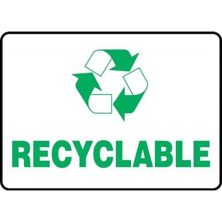 SAFETY LABEL RECYCLABLE 3 12 In  X 5 In  LRCY509XVE